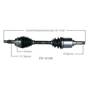Vorder Links CV Asshaft voor Ford Edge Lincoln Mkx Fd-8148 7t4z3A427c Aluminium materiaal